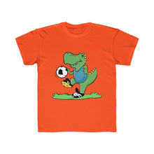 Load image into Gallery viewer, T-Rex Soccer Player Kids Regular Fit Tee
