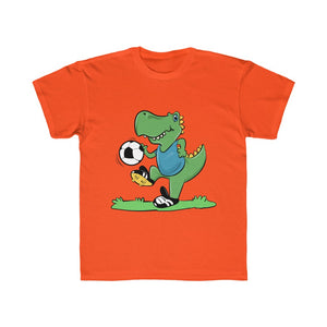 T-Rex Soccer Player Kids Regular Fit Tee