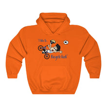 Load image into Gallery viewer, &quot;I Like to Bicycle Kick&quot; Unisex Heavy Blend™ Hooded Sweatshirt
