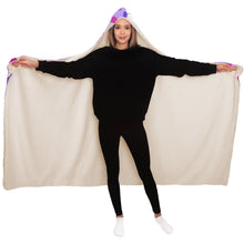 Load image into Gallery viewer, Soccer Lightning Bolt Pink/Purple Hooded Blanket
