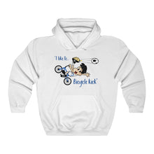 Load image into Gallery viewer, &quot;I Like to Bicycle Kick&quot; Unisex Heavy Blend™ Hooded Sweatshirt
