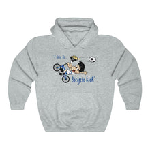 Load image into Gallery viewer, &quot;I Like to Bicycle Kick&quot; Unisex Heavy Blend™ Hooded Sweatshirt
