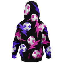 Load image into Gallery viewer, Lightning Bolt Pink/Black Hoodie
