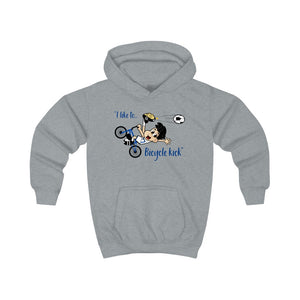 "I like to Bicycle Kick" Kids Hoodie