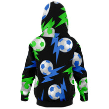 Load image into Gallery viewer, Lightning Bolt Green/Black Hoodie
