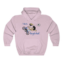 Load image into Gallery viewer, &quot;I Like to Bicycle Kick&quot; Unisex Heavy Blend™ Hooded Sweatshirt
