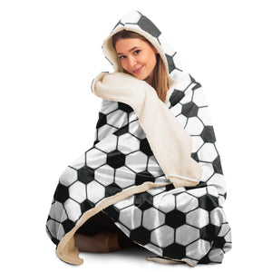 Soccer Ball Hooded Blanket