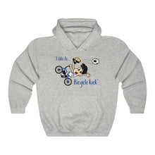 Load image into Gallery viewer, &quot;I Like to Bicycle Kick&quot; Unisex Heavy Blend™ Hooded Sweatshirt
