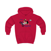 Load image into Gallery viewer, &quot;I like to Bicycle Kick&quot; Kids Hoodie
