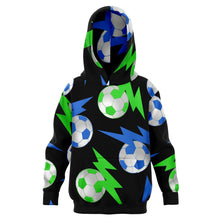 Load image into Gallery viewer, Lightning Bolt Green/Black Hoodie
