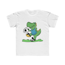 Load image into Gallery viewer, T-Rex Soccer Player Kids Regular Fit Tee
